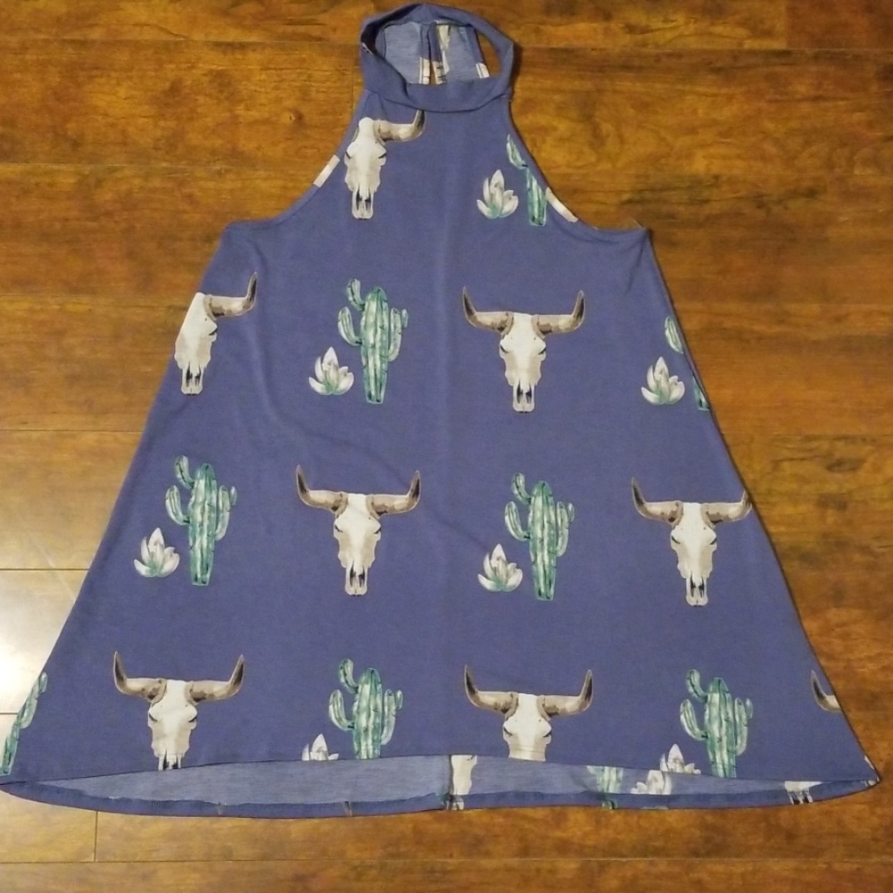 Rustic Western Halter Neck Tunic
